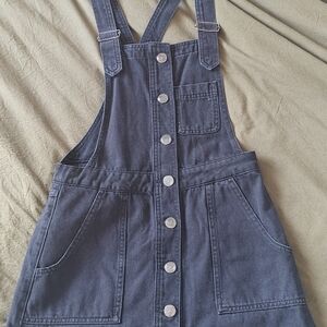 BDG Charcoal Denim Buttoned Skirt